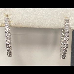 Roberto coin diamond hoop earrings